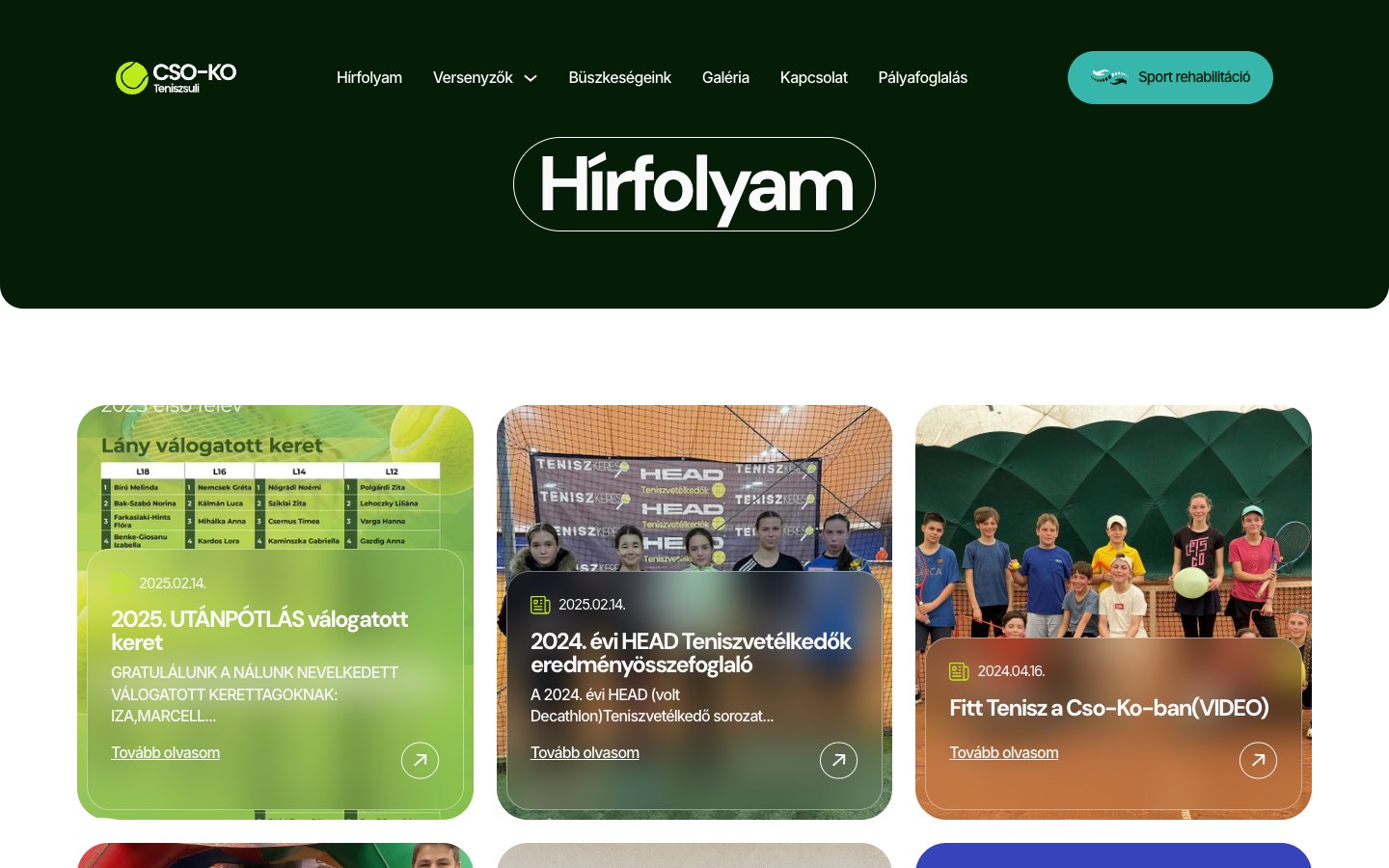 CSO-KO Teniszsuli weboldal – p2
