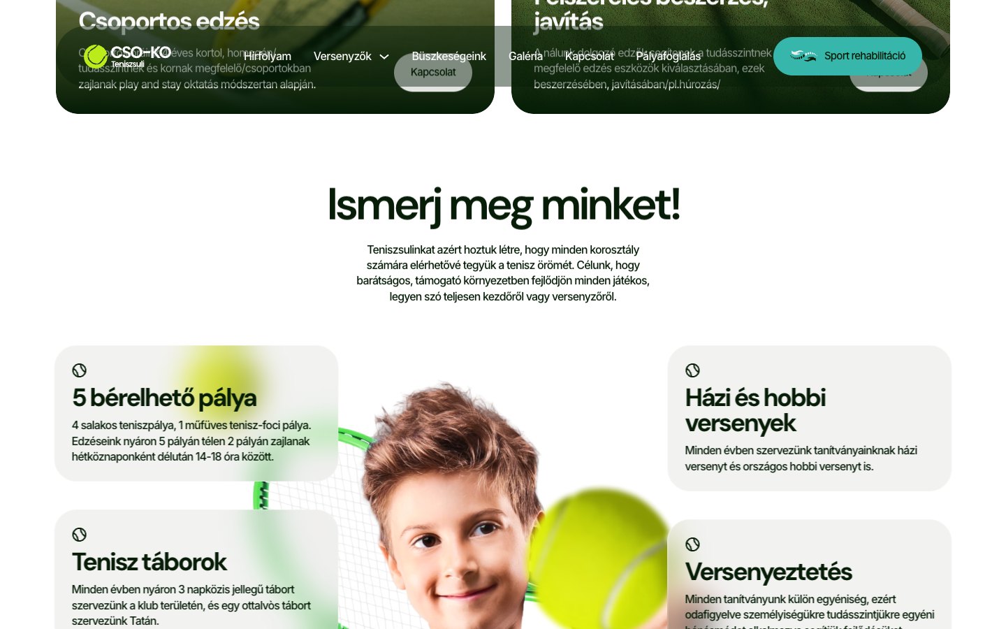 CSO-KO Teniszsuli weboldal – s2