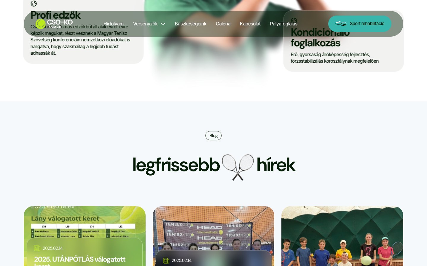 CSO-KO Teniszsuli weboldal – s3