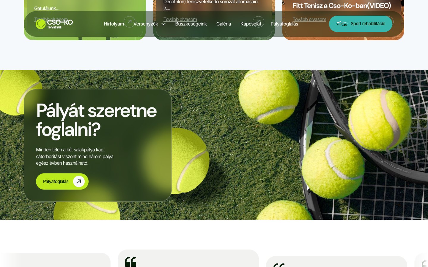 CSO-KO Teniszsuli weboldal – s4