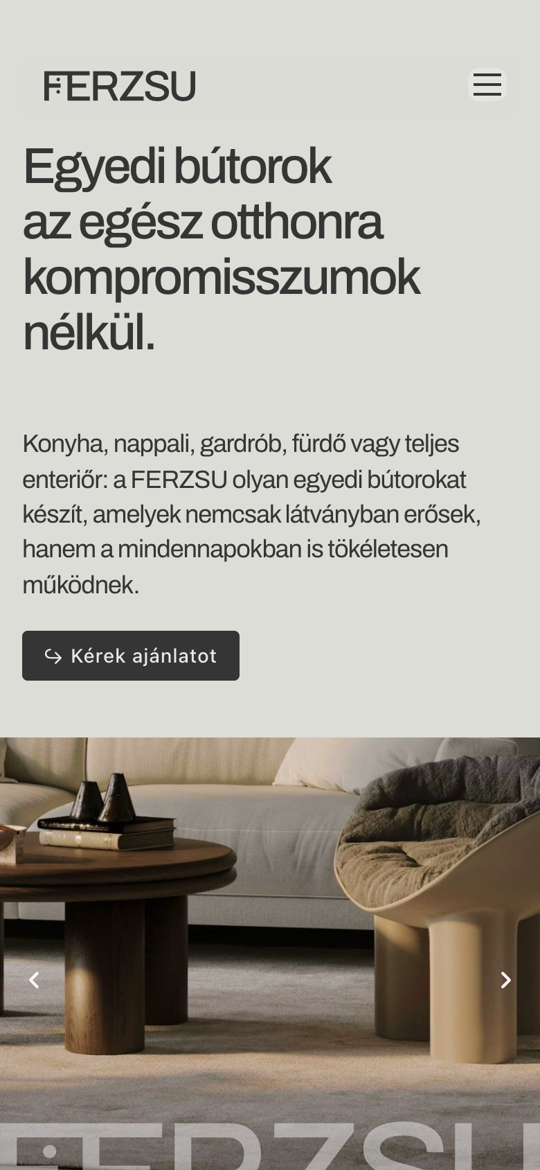 FERZSU Styl weboldal – mobile