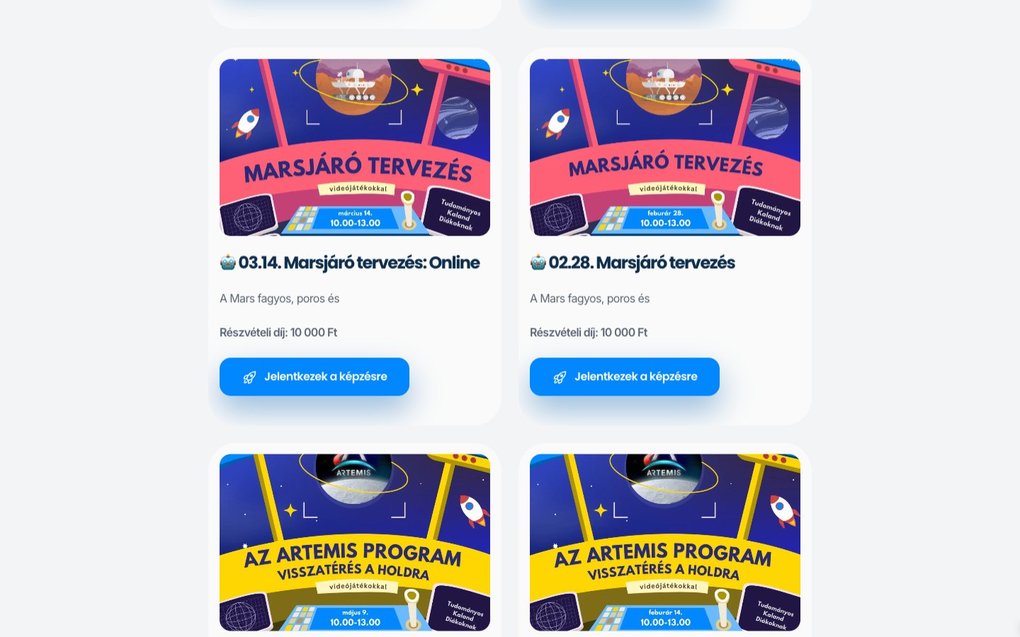Nebula Űriskola weboldal – s5