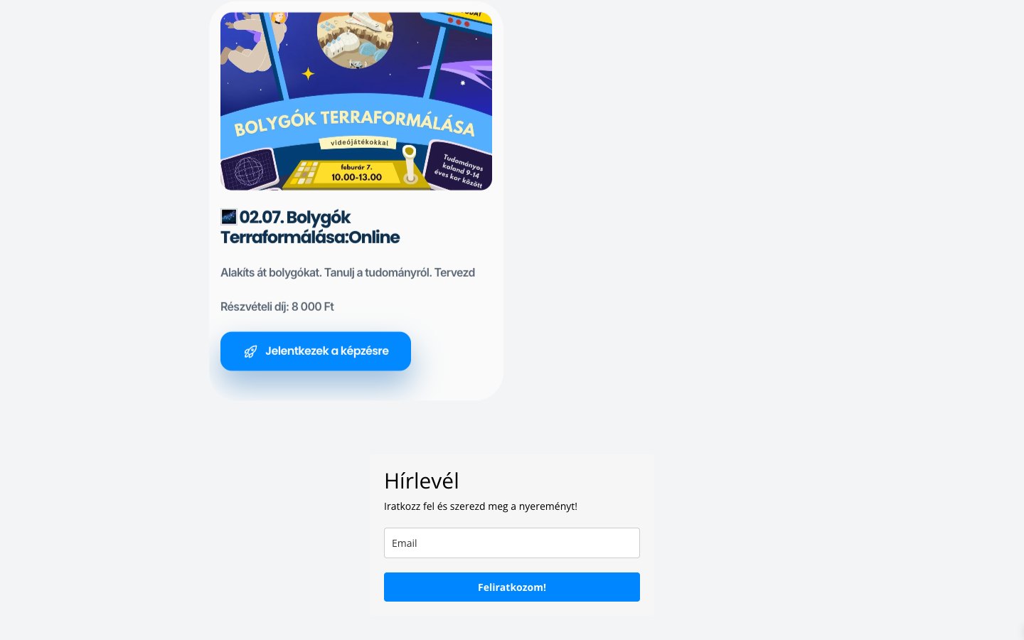 Nebula Űriskola weboldal – s6