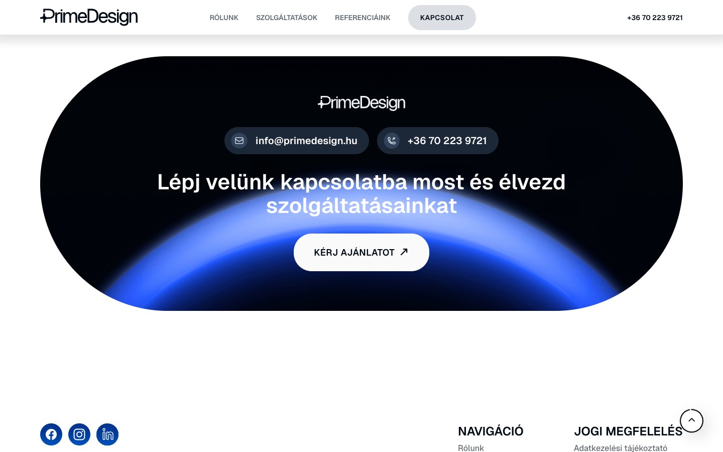 Prime Design weboldal – s6