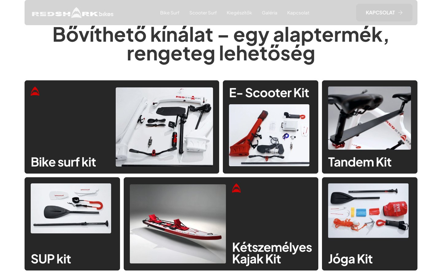 Red Shark Bikes weboldal – s2